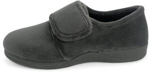Chaussons d'hiver pour femme - Pantoufles d'hiver pour femme - Chaussures de maison avec fermeture Velcro - Chaussures de maison automne hiver - Chaussures de maison Velcro - Fabriquées en Espagne.,