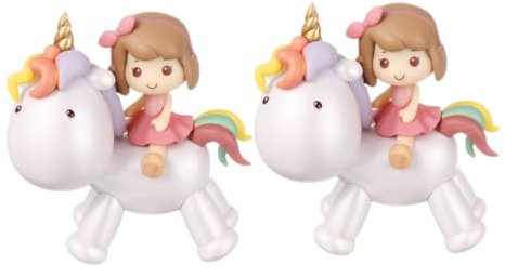 ibasenice 2stücke Einhorn Mädchen Kuchen Topper Verspielte Dekoration Für Torten Und Feiern Figur Für Einhorn-liebhaber Ergänzung Für Geburtstagsfeiern Und Besondere Anlässe