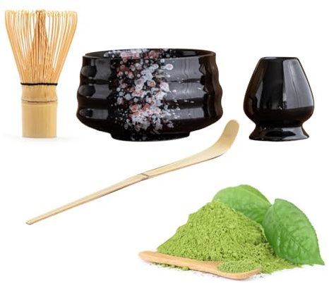 Ensemble De Fouet À Matcha – Ensemble De Fouet Et Cuillère À Matcha | Authenti Service À Thé Naturel Matcha | Kit Matcha Bol Professionnel De 580mL, Pour La Maison, La Cuisine, La Salle À Manger, La F