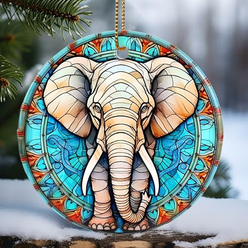 Elefant Weihnachten Deko Weihnachten Ornamente Mit Schnur Christbaumschmuck Anhänger Keramik Weihnachtsanhänger
