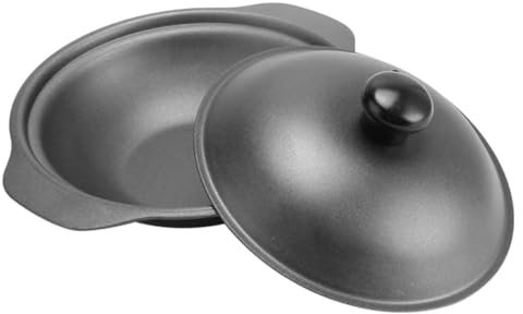 MAGICLULU Cazuela De Hierro Fundido Para Guisar Pollo Olla De Barro Tapa Cazuela Para Arroz Para Cocina Casera Apta Para Induccion Utensilios Para Plastilina