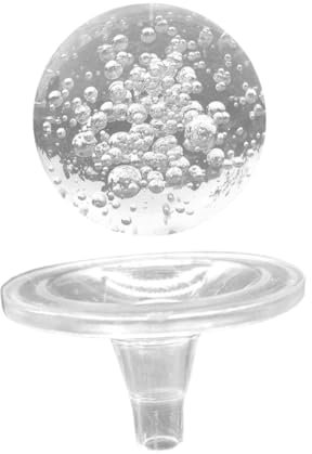 UKCOCO 8cm Fountain Bubble Crystal Ball Stand 3.1 Inch Decorative Glass Sphere for Desktop Water Fountain Feng Shui Ornament Tabletop Water Feature Set