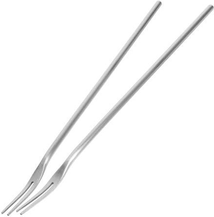 ABOOFAN Fourchettes à Fruits en Acier Inoxydable à Long Manche, Deux Dents, Lot de 2, Accessoires pour Dessert et Banquet, Usage Domestique et Fêtes