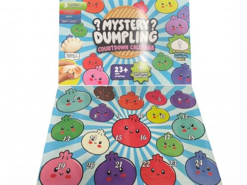Weihnachts Squishy Adventskalender 2026 – 24 Tage Squishy Überraschungsbox, Knetball für Erwachsene & Büro, Kawaii Mochi Squeeze + Heartglobal Versandschutz