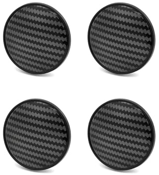 Ysbxitu bilhjulbeslag, fälgkåpor kompatibla med VW för Skoda för seat – hjulnavskydd bilhjul medel fälg keps hjul 65 mm – 55,8 mm navskydd – kolfibertextur svart biltillbehör