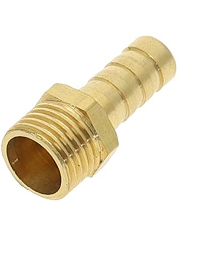JIEYUZYUO 2Pcs Brass Hose Fitting 4-19Mm,Barb Tail Female Thread Copper Connector Joint Coupler Adapter 1/4, 3/8, 1/2, 3/4/Copper/10Mm_1/4