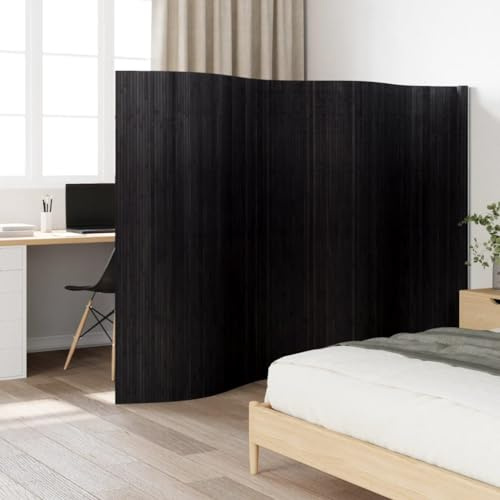 Lumanois Divisorio Ambienti Nero Larghezza 400 cm Altezza 165 cm in bambù, Mobili,Separè, 10.65kg-376997