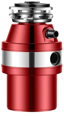 Dissipatore per rifiuti alimentari con interruttore dell'aria e protezione da sovraccarico, lavello da 1,2 litri per uso cucina, tritarifiuti, scarico della cucina, rifiuti alimentari red
