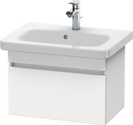 Duravit DuraStyle Waschtischunterschrank wandhängend 6303, 1 Auszug, 500mm, für DuraStyle, Farbe (Front/Korpus): Weiß Hochglanz Dekor/Weiß Matt Dekor
