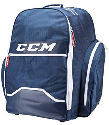 CCM Hockey 390 Wheeled BackPack Bag, Navy 18 L x 26 H x 17 W
