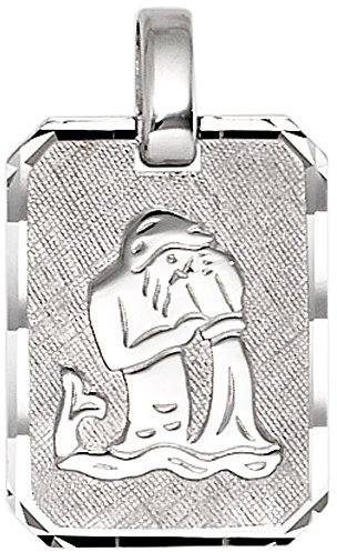 Jobo Sternzeichen-Anhänger Wassermann aus 925 Sterling Silber eckig