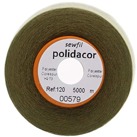 Sewfil polidacor 120 – Sömtråd 100 % polyester täckt med polyestergarn 0579 - Khaki Grön