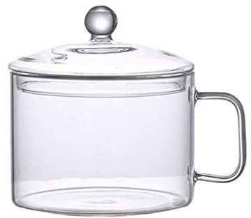 HEMOTON Pentola Di Vetro Borosilicato 6.3 Pollici Con Coperchio Pentola Riscaldante Multifunzionale Per Fuoco Aperto Perfetta Per Stufati E Noodles Istantanei Uso Domestico E Ristorante