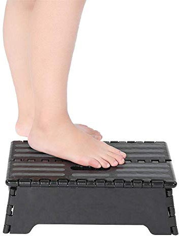 Ejoyous Escalón Plegable, Taburete Plegable Portátil Plegable Taburete de Cocina Taburete Plegable para Niños con Asas Antideslizantes, Taburete con Escalón para Niños Mayores Baño Pequeño Dormitorio