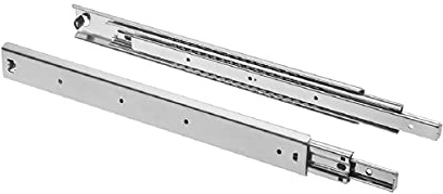 MS Beschläge Schubladenauszug 100kg Traglast 1 Paar Schwerlastauszüge h 53mm Schubkastenschiene Kugelführung Stahl Vollauszug Teleskopauszug (500mm)
