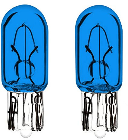 cyclingcolors 2x glühbirne 12V 1.7W T6.5 W2.2x5.2D blau glühlampe auto motorrad roller Armaturenbeleuchtung Innenlampen Deckenbeleuchtung Kofferraumlampen