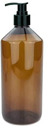 mikken 1 dispenser di sapone da 1000 ml in plastica marrone per uso alimentare, con etichetta