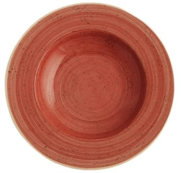Ariane Plato Hondo Terra Cerámica Rojo (Ø 26 cm) (6 Unidades)