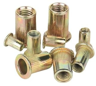 Nietmuttern M3 M4 M5 M6 M8 M10 M12 Nietmutter Flachsenkkopf Niet Zugkappenmutter Blindnietmutter Kohlenstoffstahl verzinkte Gewindemutter (Size : M12 5PCS)