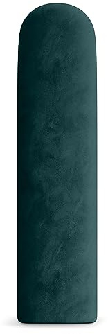 Muralo Panel acolchado ovalado para pared o cabecero de cama, panel de pared, dormitorio, salón, cama, cojín lumbar, moderno y lujoso, panel acolchado (20 cm x 80 cm, turquesa)