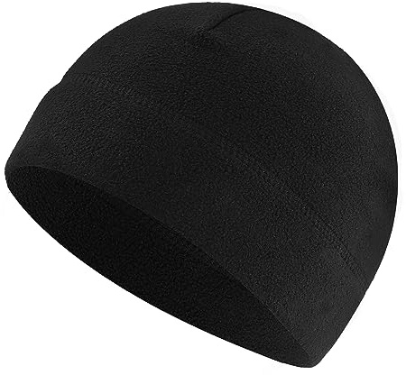 WLLHYF Lot de 1 Bonnets d'hiver Chauds et Coupe-Vent en Polaire épaisse et Douce pour Homme et Femme Noir, Noir, Taille Unique