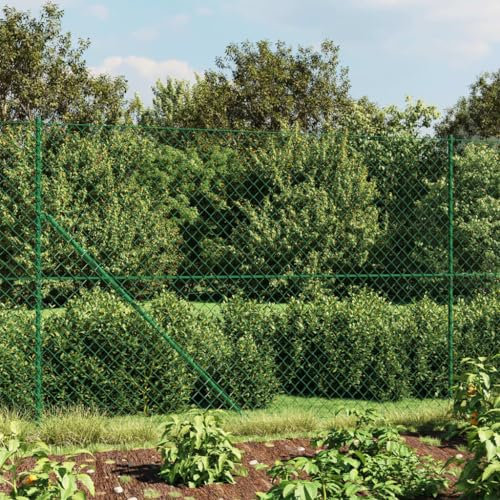 Festnight Malla Metálica Galvanizada Valla Ovejas Ganadera Agrofence Malla de Alambre Valla De Jardín Valla de Salvaje Pesado Valla Forestal 1.4 x 25 m Verde