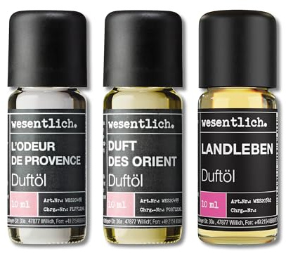 wesentlich. Duftöl Set - harmonische Duftkompositionen für Duftlampe, Diffuser und Kerzen - Provence, Orient, Landleben