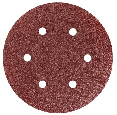 Secwell 25 Pezzi Dischi Abrasivi 150mm 6 Fori Disco Rotondi Carta Abrasiva Autoadesiva Grana 120