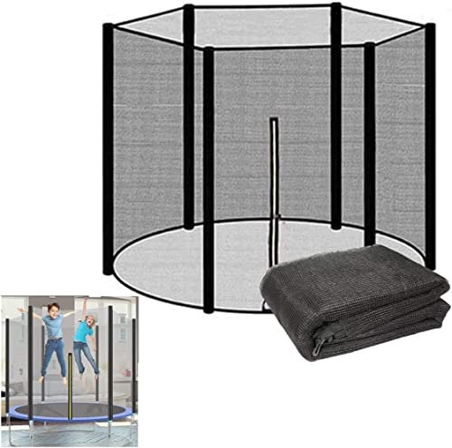 MekUk Trampolinzubehör Trampolin Sicherheitsnetz Garten Trampoline Ersatznetz mit Reißverschluss und Schnallen Trampolin Zubehör (Size : 12FT4legs8pillar)