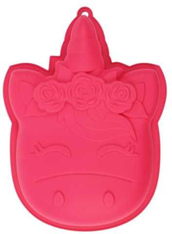 Moule à Gâteau en Silicone Motif Licorne/Dimensions : 25,5 x 20 x 3,5 cm (Rose)