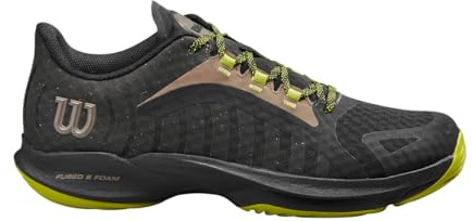 Wilson Hurakn Pro tennissko för män, svart/lime grön/falcon, 11.5 UK, Svart limegrön falk, 11.5 UK