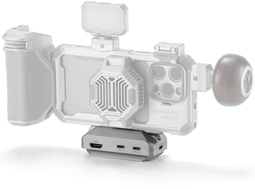 Tilta Khronos Hub USB-C a sgancio rapido (bianco titanio) - Porte HDMI | Monitoraggio audio | Supporto Arca sicuro | Prestazioni versatili ad alta velocità per unità SSD