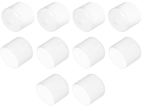 QUARKZMAN 10 Stück Gummikappen, 35mm Rohrstopfen Endkappe Rund Schutzkappen Pfostenkappe Abdeckkappen Zaunpfosten Endspitze Kappen für Gartenstühle Tischbeine Möbelfüße Gleiter, Klar