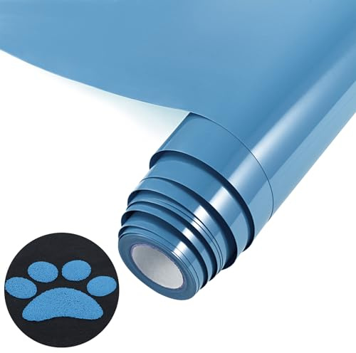 NANAPLUMS 3D-Puff Plotterfolie Textil, HTV-Bügelfolie, Flexfolie, Blau | Heat transfer vinyl; erzeugt beim Aufbügeln einen erhabenen 3D-Effekt, für T-Shirts, Hoodies und kreative Textildesigns.