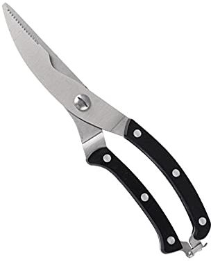 Kitchen Poultry Shears, Kitchen Knife Scissors Strong Chicken Bone Duck Fish Meat Scissors Stainless Steel Vegetable Kni (Schwarz)