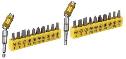 Hemobllo 2sets Drill Bits Drill Chuck Extender Magnetic Bit Holder Flexible Extension for Impact Driver