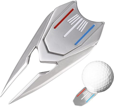 Golf-Pitch-Tool, Reparaturwerkzeug für Golfschläger, Golfball-Wiederherstellungswerkzeug – Divot-Werkzeugmarker, Golfball-Wiederherstellungswerkzeug, Golfball-Marker, D-Marker-Werkzeug