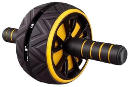NMGHUTE Bauchroller Bauchmuskeltrainer Bauchtrainer Trainingsrolle Fitnessgerät Sportzubehör Fitnessrad Roller Sportzubehör Bauchmuskelrad Roller Bauchrad Bauchtrainer ab Roller(Yellow)
