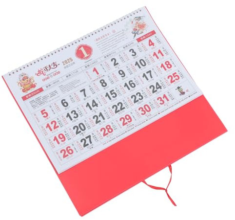 CAXUSD Chinesischer Wandkalender Im Traditionellen Stil Jahr Der Schlange Hängender Kalender Für Zuhause Und Büro Als Neujahrsgeschenk Für Familie Und Freunde