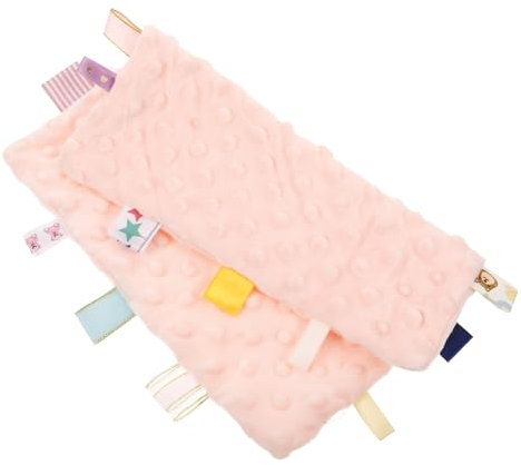 ifundom Kuscheldecke Für Kleinkinder Weiche Beruhigende Babydecke Mit Sensorischen Etiketten Für Neugeborene Sicherheitsdecke