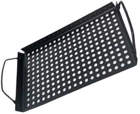 Cabilock sartén para asar Pan rectangular para asar plato de barbacoa para acampar sartenes para parrilla aire placa para asar casera sartén a la parrilla planchar Black