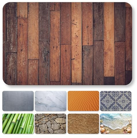 Bensey Tapis de salle de bain premium avec couche révolutionnaire de diatomite | Ultra absorbant & à séchage rapide | Base antidérapante en caoutchouc naturel | 40x60 cm designs stylés (plancher en