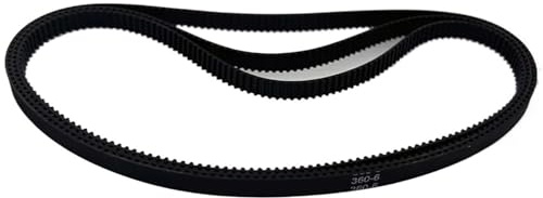 UOGVSED Ctongrun-3D-Drucker-Zahnriemen 2GT Timing Belt 354 356 358 360 390mm 3D Printer Parts GT2 6mm Closed Loop Rubber, 1pcs, Langlebig und Abriebfest(2GT-372mm)