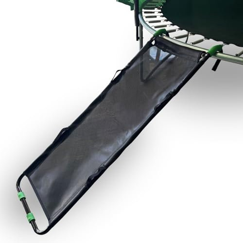 JUMP4FUN Échelle Toboggan pour Trampoline, 150 cm, Noir, Capacité 50 kg