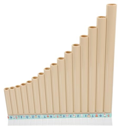 LIOOBO Panflöte C-taste aus Abs Harz mit 16 Rohren Pädagogische und Sichere Kindermusikinstrument für Musikalische Ausbildung von Schülern