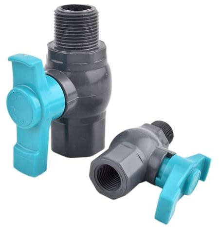 Grey 1/2~2 Female Thread Garden Irrigation Water Aquarium Fish Tank PVC Pipe Ball Valve(50mm-1.5 Inch)