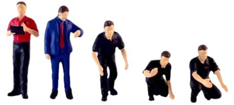 INACMWIH Lot de 5 figurines de diorama à l'échelle 1:64 en résine pour maison de poupée, accessoires Fariy Garden Type C