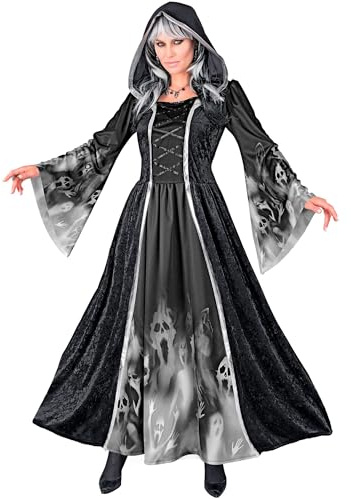 W WIDMANN MILANO Party Fashion - Disfraz de almas gritando, vestido con capucha, fantasma, demonio, disfraz de Halloween
