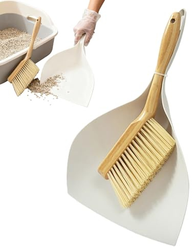 Juego de recogedor y Cepillo Mini | ergonómico y Compacto, recogedor de Escoba para la Limpieza del Escritorio, para Dormitorio, salón, Cocina, mostrador, Migas, para Mascotas