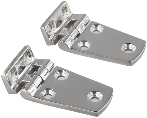 Emiif Cerniera da incasso in acciaio inossidabile 316 per porte di barche e auto, confezione da 2, 38 x 54 mm o 38 x 66 mm (38 x 66 mm